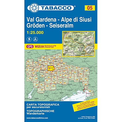 9788883150050: Val Gardena Tabacco. Alpe di Siusi 05. 1:25.000 (Carte topografiche per escursionisti)