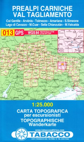 9788883150135: Prealpi Carniche. Val Tagliamento 1:25.000 (Carte topografiche per escursionisti)