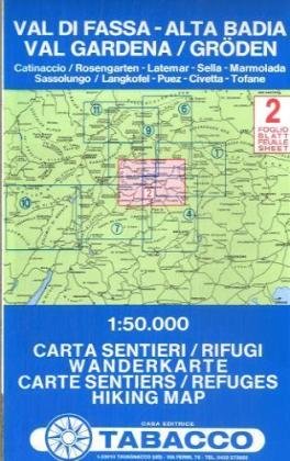 9788883150418: Sella. Marmolada. Fassa. Gardena 1:50.000. Con carta panoramica (Carte sentieri-rifugi)