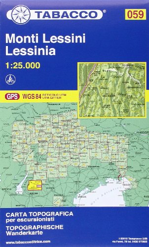 Stock image for Tabacco Wandern 1 : 25 000 Monte Lessini for sale by Blackwell's