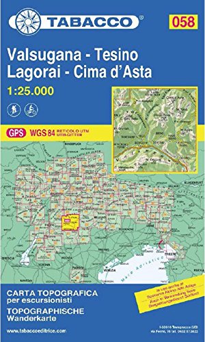 Beispielbild fr Valsugana / Tesino 058 Lagorai / Cima d'Asta GPS zum Verkauf von Revaluation Books