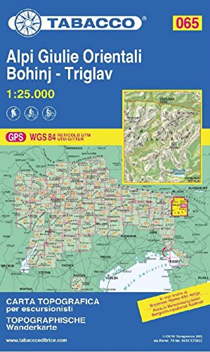 Stock image for Tabacco Wandern 1 : 25 000 Alpi Giulie Orientali-Bohinj-Triglav for sale by Blackwell's