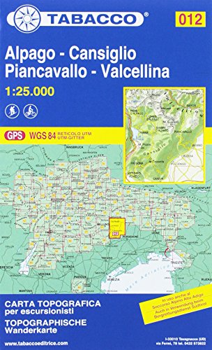 9788883151170: Alpago, Cansiglio, Piancavallo, Valcellina 1:25.000 [Lingua inglese]