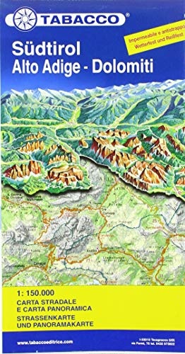 9788883151286: Sdtirol, Alto Adige, Dolomiti. Carta stradale e panoramica in scala 1:150.000 (Carte stradali e panoramiche)
