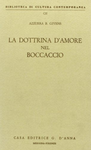 9788883211119: La dottrina d'amore nel Boccaccio