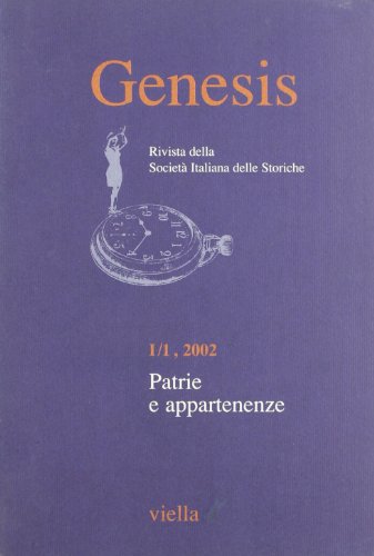 Beispielbild fr Genesis: Rivista Della Societa Italiana Delle Storiche Volume 1, Number 1 zum Verkauf von Daedalus Books