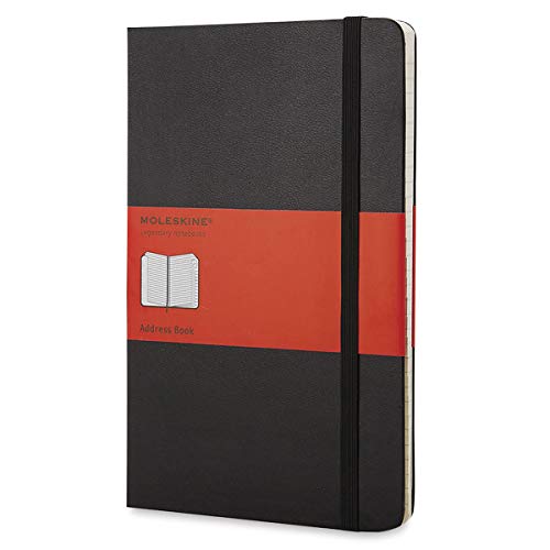 9788883701658: Moleskine Carnet d'Adresses, Onglets Alphabtiques pour le Bureau - Couverture Rigide - Grand Format 13 x 21 cm - Couleur Noir, 240 Pages