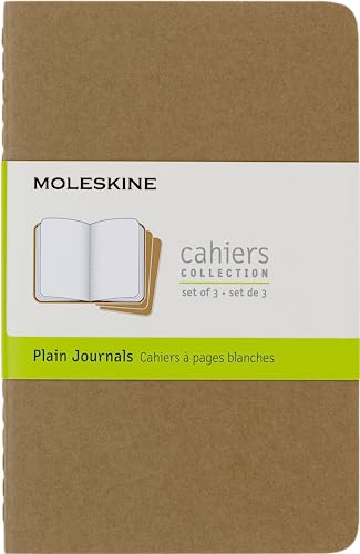 9788883704949: Moleskine - Cahier Journal - Ensemble de 3 Carnets avec Pages  Pages Blanches - Couverture en Carton et Piqres de Coton Apparentes - Couleur Kraft - Taille Format de Poche 9 x 14 cm - 80 Pages