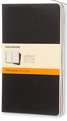 Stock image for Moleskine Ruled Cahier L - Black Cover (3 Set) for sale by PBShop.store UK