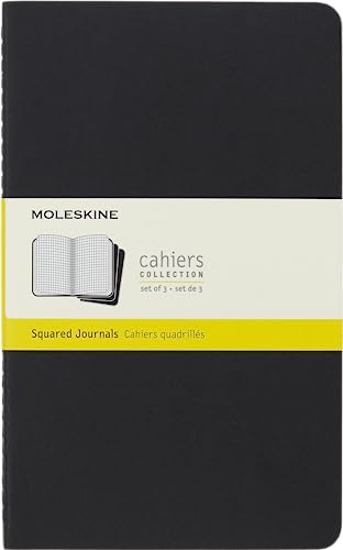 Stock image for Moleskine Squared Cahier L - Black Cover (3 Set) for sale by PBShop.store US