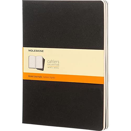 Stock image for Moleskine Ruled Cahier Xl - Black Cover (3 Set) for sale by PBShop.store UK
