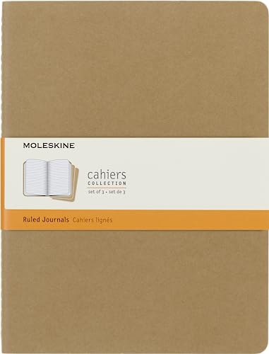 Stock image for Moleskine Ruled Cahier Xl - Kraft Cover (3 Set) for sale by PBShop.store UK