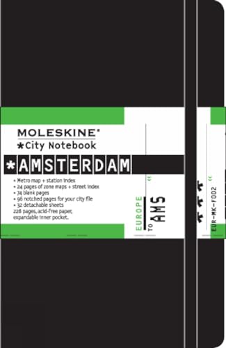 9788883706141: Moleskine City Notebook AMSTERDAM Couverture rigide noire 9 x 14 cm