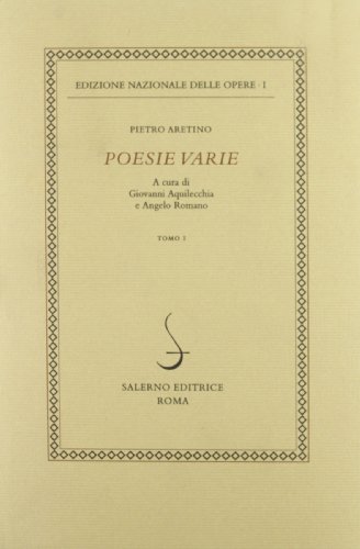 9788884020956: Poesie varie (Vol. 1)