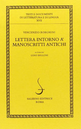 Stock image for Lettera intorno a' manoscritti antichi . for sale by Ganymed - Wissenschaftliches Antiquariat