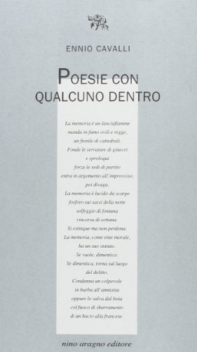 9788884195722: Poesie con qualcuno dentro