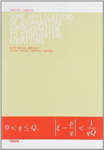 9788884201751: Some applications of Diophantine Approximation to Diophantine Equations. With Special Emphasis on the Schmidt Subspace Theorem