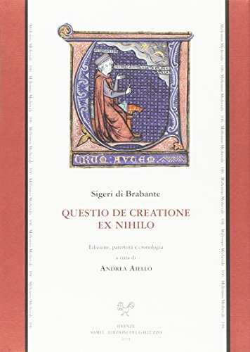 Beispielbild fr Questio de creatione ex nihilo. Edizione, paternit e cronologia a cura di A. Aiello. zum Verkauf von Scrinium Classical Antiquity