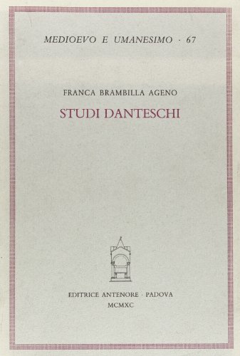 9788884550576: Studi danteschi