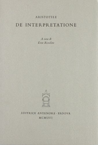 9788884553829: De interpretatione