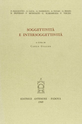 9788884554123: Soggettivit e intersoggettivit (Ist. storia della filosofia-Univ. Padova)