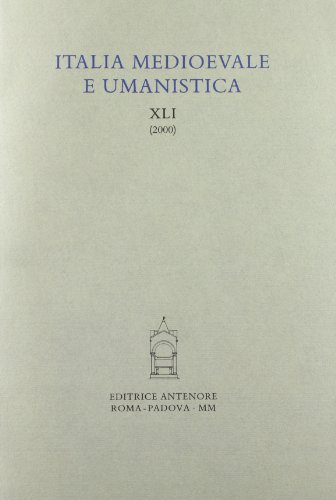 9788884555137: Italia medioevale e umanistica (Vol. 41)
