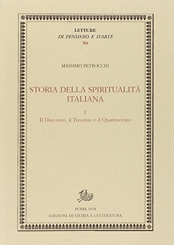 Stock image for Storia della spiritualit italiana for sale by WorldofBooks