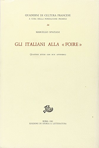 9788884987778: Gli italiani alla "Foire"