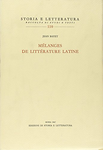 9788884988652: Mlanges de littrature latine (Storia e letteratura)