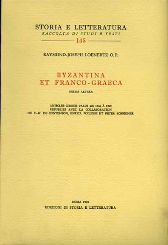 Stock image for Byzantina et franco-graeca. Series altera. Articles choisis parus de 1936  1969 vol. 2 for sale by libreriauniversitaria.it