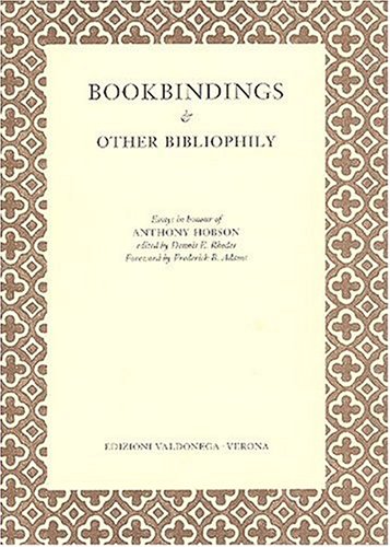 Imagen de archivo de Bookbindings and Other Bibliophily a la venta por Majestic Books