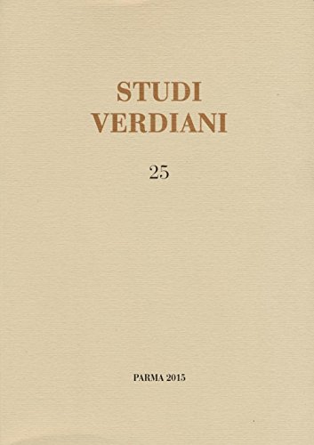 9788885065628: Studi verdiani (Vol. 25)