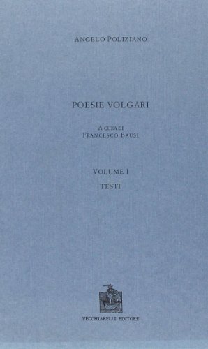 9788885316935: Poesie volgari (Collana interun. filolog. medioev. e mod.)