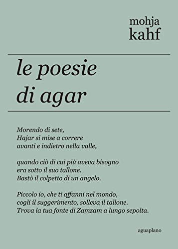 9788885803435: "Le poesie di Agar. Ediz. inglese e italiana"