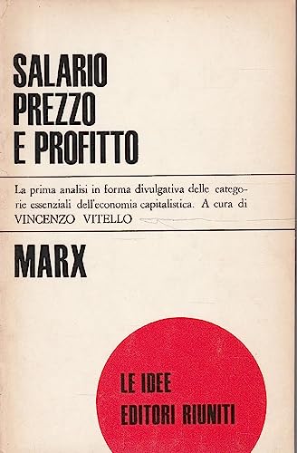 Beispielbild fr Salario, prezzo e profitto zum Verkauf von Libreria Oltre il Catalogo