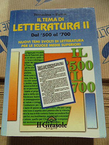 Stock image for Il tema letterario. Per le Scuole superiori: 2 for sale by medimops