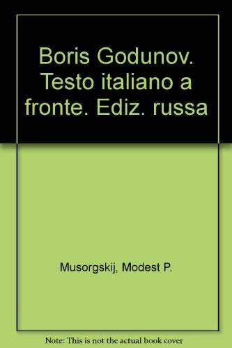 Stock image for Boris Godunov. Testo italiano a fronte. Ediz. russa for sale by libreriauniversitaria.it