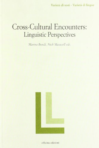 9788887570908: Cross-cultural encounters. Linguistic perspectives