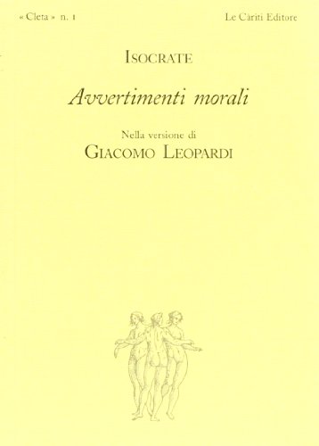Stock image for Avvertimenti morali. Testo greco a fronte for sale by libreriauniversitaria.it