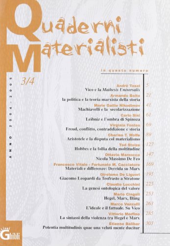 Beispielbild fr Quaderni materialisti vol. 3-4 zum Verkauf von medimops