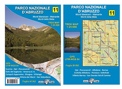 9788888450698: Carta escursionistica Parco Nazionale d'Abruzzo. Monti Marsicani, Mainarde, Monti della Meta. Trek map. Scala 1:25.000