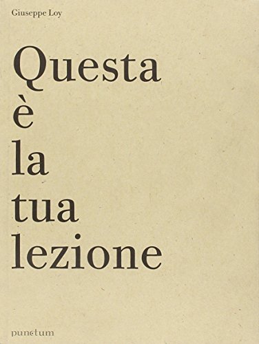 Imagen de archivo de Questa  la tua lezione. Ediz. italiana e inglese [Paperback] a la venta por Brook Bookstore