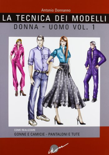 9788889628102: Tecnica dei modelli donna-uomo (Vol. 1)