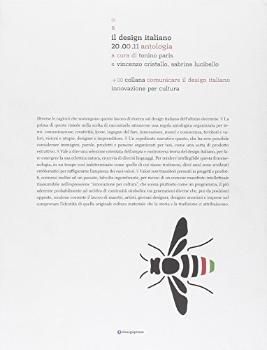Imagen de archivo de The Italian Design: 20.00.11 Antologia italiana e inglese a la venta por Librera Prez Galds
