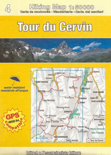 9788890833403: Tour du Cervin e Grande Balconata del Cervino with draining card ediz, multilingual (hiking maps)