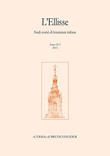9788891311825: L'Ellisse, 10/1 - 2015: Studi storici di letteratura italiana (Italian Edition)