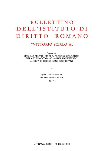 Imagen de archivo de Bullettino dellistituto di Diritto Romano 'Vittorio Scialoja a la venta por ISD LLC