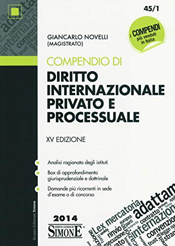 Imagen de archivo de Compendio di diritto internazionale privato e processuale a la venta por medimops