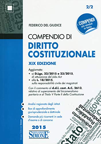 Immagine dell'editore per Compendio di diritto costituzionale Del Giudice, Federico venduto da Librisline
