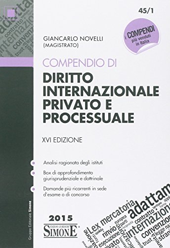 Stock image for Compendio di Diritto Internazionale Privato e Processuale. for sale by medimops
